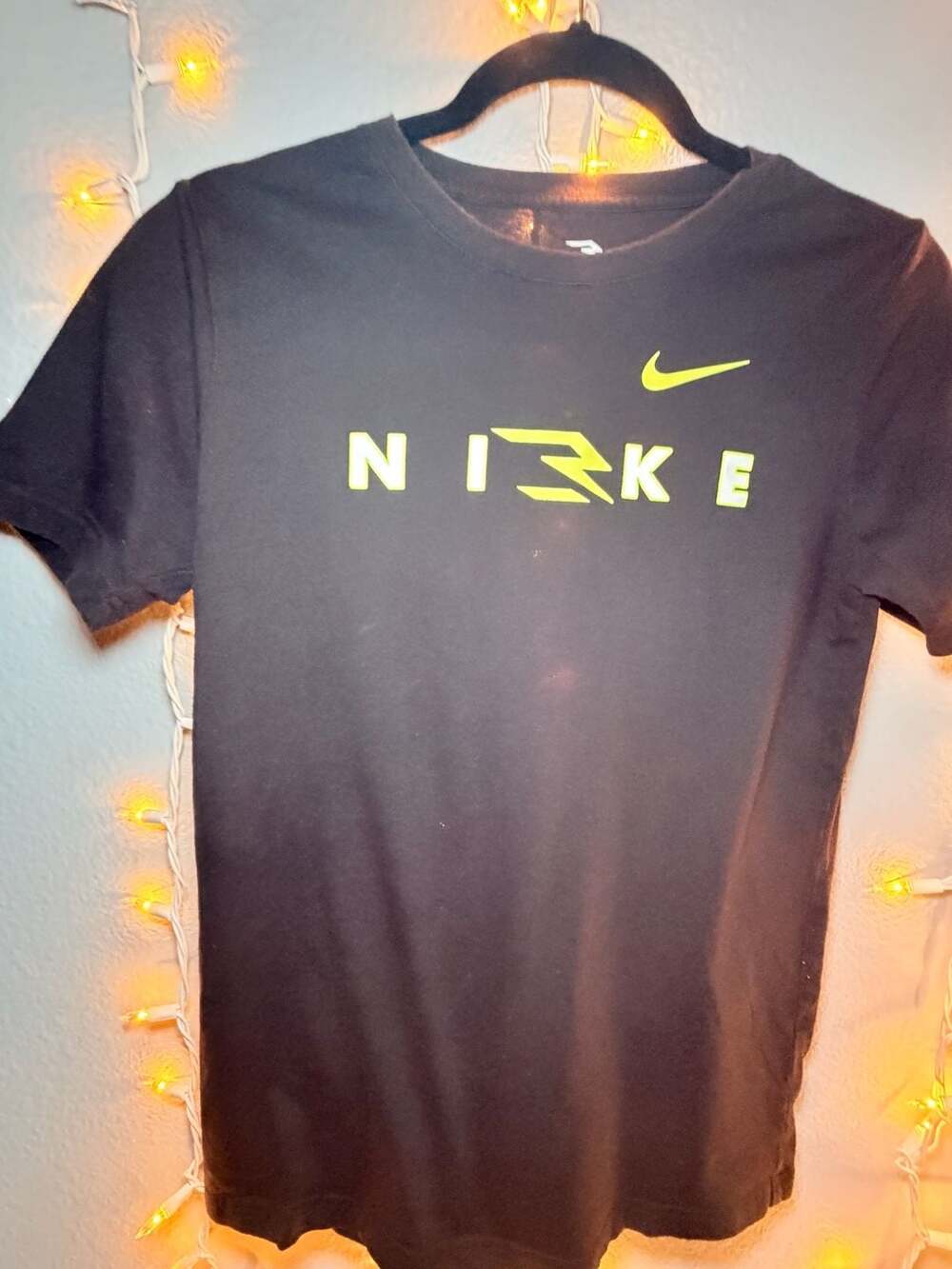 Nike x 3BRAND by Russell Wilson Boys Black Wordmark Graphic T-Shirt L 12-13